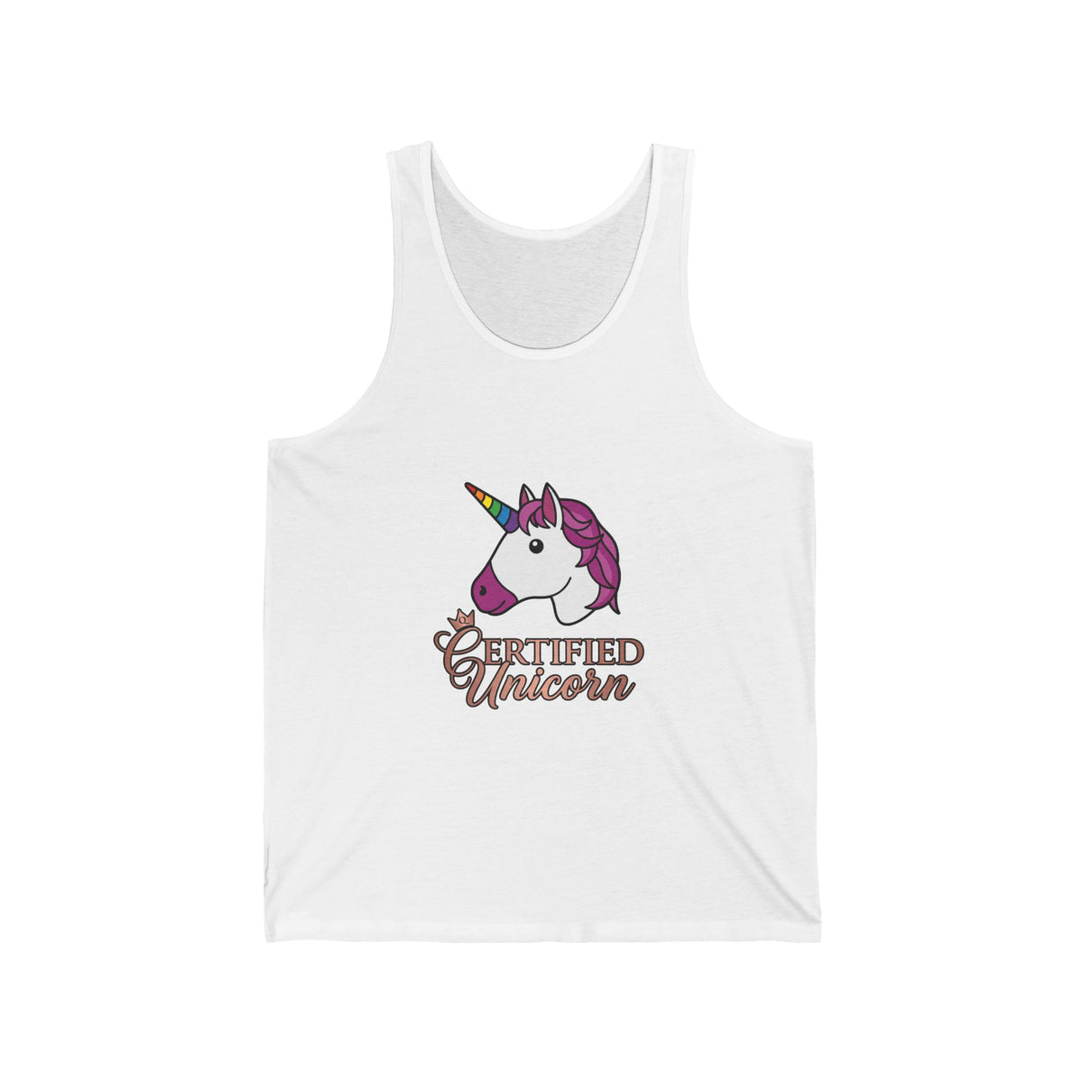 Certified Unicorn – White Tank Top | Subtle Lifestyle Signal | Elegant & Playful
