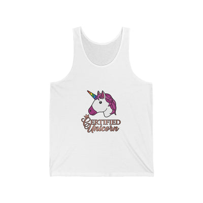 Certified Unicorn – White Tank Top | Subtle Lifestyle Signal | Elegant & Playful