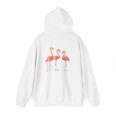 Unisex Three Flamingos Sweatshirt | Subtle Lifestyle Sweatshirt | Elegant Adult Humor Crewneck | Playful Lifestyle Apparel