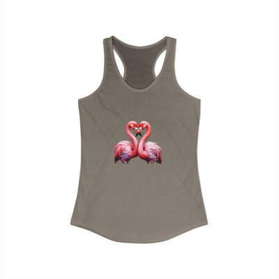 Women’s Flamingo Heart Tank Top | Pink Flamingo Tank | Subtle Lifestyle Tank | Elegant Flirty Summer Tank