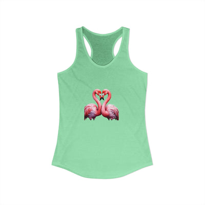 Women’s Flamingo Heart Tank Top | Pink Flamingo Tank | Subtle Lifestyle Tank | Elegant Flirty Summer Tank