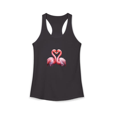 Women’s Flamingo Heart Tank Top | Pink Flamingo Tank | Subtle Lifestyle Tank | Elegant Flirty Summer Tank