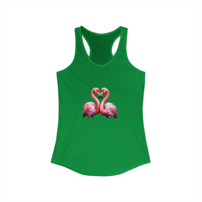 Women’s Flamingo Heart Tank Top | Pink Flamingo Tank | Subtle Lifestyle Tank | Elegant Flirty Summer Tank