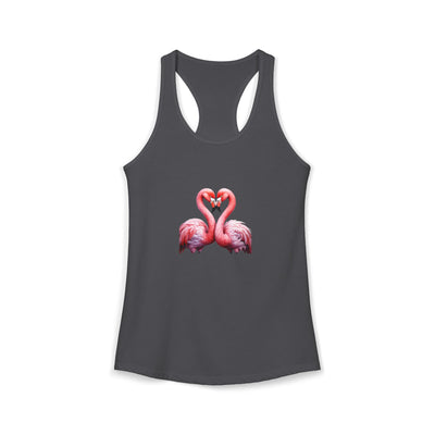 Women’s Flamingo Heart Tank Top | Pink Flamingo Tank | Subtle Lifestyle Tank | Elegant Flirty Summer Tank