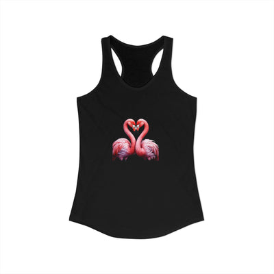 Women’s Flamingo Heart Tank Top | Pink Flamingo Tank | Subtle Lifestyle Tank | Elegant Flirty Summer Tank