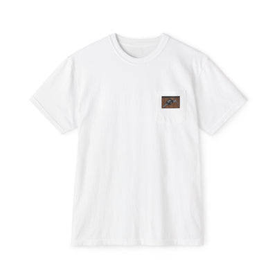 Pocket T-Shirt with Leather Patch Camera Design
