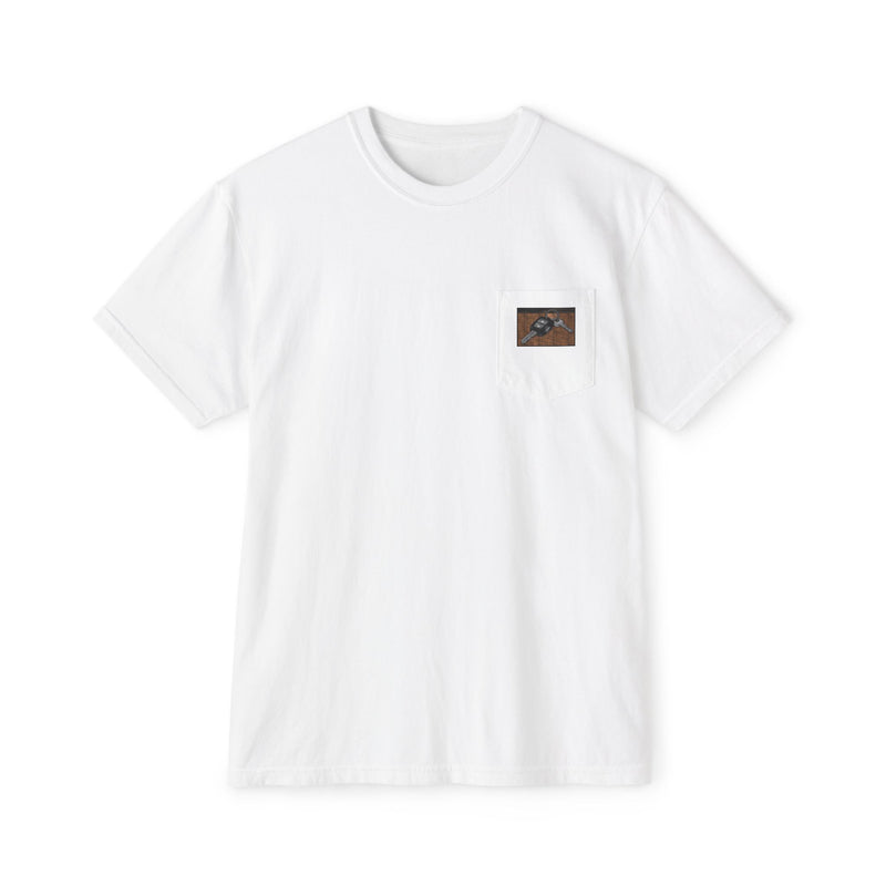 Pocket T-Shirt with Leather Patch Camera Design