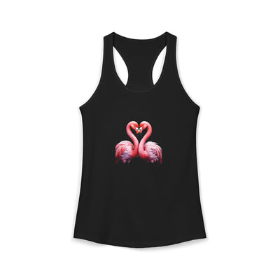 Women’s Flamingo Heart Tank Top | Pink Flamingo Tank | Subtle Lifestyle Tank | Elegant Flirty Summer Tank