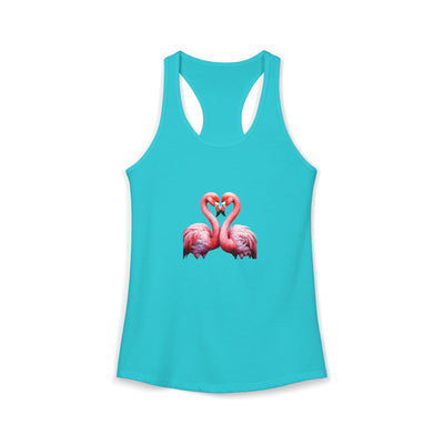 Women’s Flamingo Heart Tank Top | Pink Flamingo Tank | Subtle Lifestyle Tank | Elegant Flirty Summer Tank