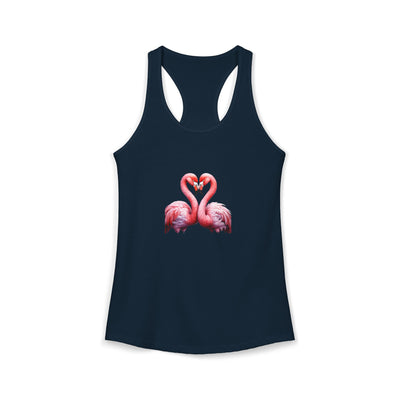 Women’s Flamingo Heart Tank Top | Pink Flamingo Tank | Subtle Lifestyle Tank | Elegant Flirty Summer Tank