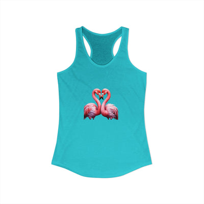 Women’s Flamingo Heart Tank Top | Pink Flamingo Tank | Subtle Lifestyle Tank | Elegant Flirty Summer Tank