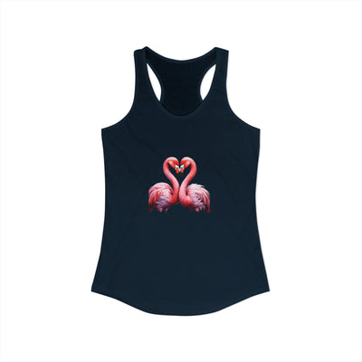 Women’s Flamingo Heart Tank Top | Pink Flamingo Tank | Subtle Lifestyle Tank | Elegant Flirty Summer Tank