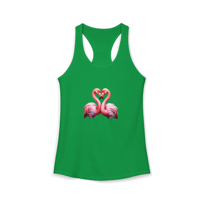 Women’s Flamingo Heart Tank Top | Pink Flamingo Tank | Subtle Lifestyle Tank | Elegant Flirty Summer Tank