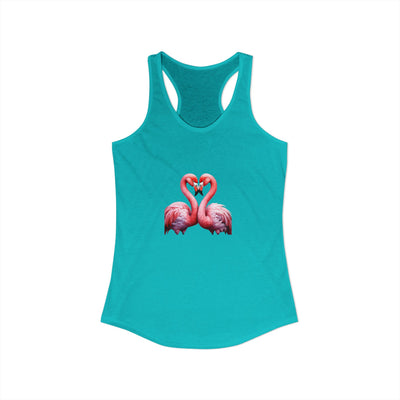 Women’s Flamingo Heart Tank Top | Pink Flamingo Tank | Subtle Lifestyle Tank | Elegant Flirty Summer Tank