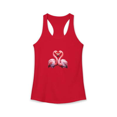 Women’s Flamingo Heart Tank Top | Pink Flamingo Tank | Subtle Lifestyle Tank | Elegant Flirty Summer Tank