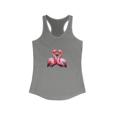 Women’s Flamingo Heart Tank Top | Pink Flamingo Tank | Subtle Lifestyle Tank | Elegant Flirty Summer Tank