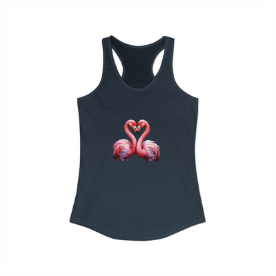 Women’s Flamingo Heart Tank Top | Pink Flamingo Tank | Subtle Lifestyle Tank | Elegant Flirty Summer Tank