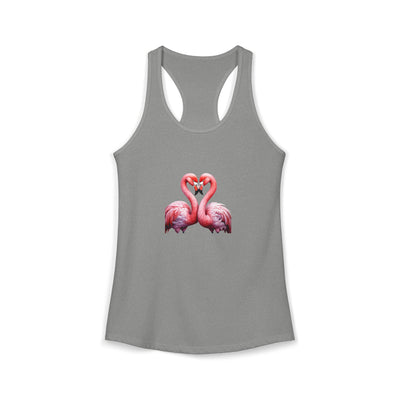 Women’s Flamingo Heart Tank Top | Pink Flamingo Tank | Subtle Lifestyle Tank | Elegant Flirty Summer Tank