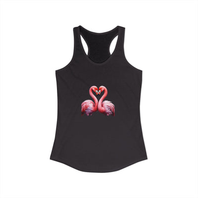 Women’s Flamingo Heart Tank Top | Pink Flamingo Tank | Subtle Lifestyle Tank | Elegant Flirty Summer Tank