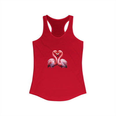 Women’s Flamingo Heart Tank Top | Pink Flamingo Tank | Subtle Lifestyle Tank | Elegant Flirty Summer Tank