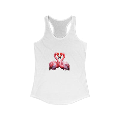Women’s Flamingo Heart Tank Top | Pink Flamingo Tank | Subtle Lifestyle Tank | Elegant Flirty Summer Tank
