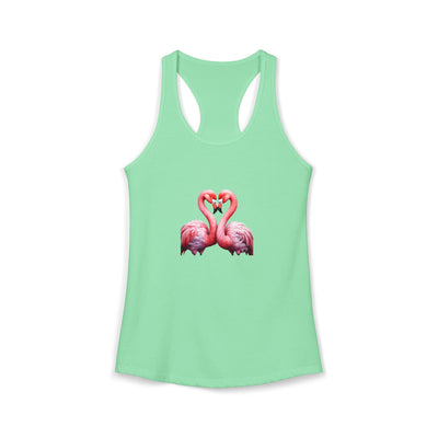 Women’s Flamingo Heart Tank Top | Pink Flamingo Tank | Subtle Lifestyle Tank | Elegant Flirty Summer Tank