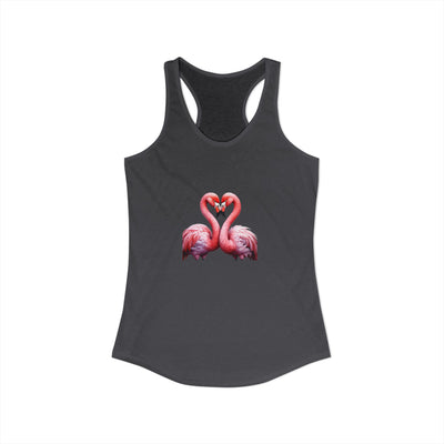 Women’s Flamingo Heart Tank Top | Pink Flamingo Tank | Subtle Lifestyle Tank | Elegant Flirty Summer Tank