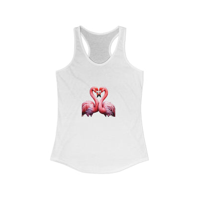 Women’s Flamingo Heart Tank Top | Pink Flamingo Tank | Subtle Lifestyle Tank | Elegant Flirty Summer Tank