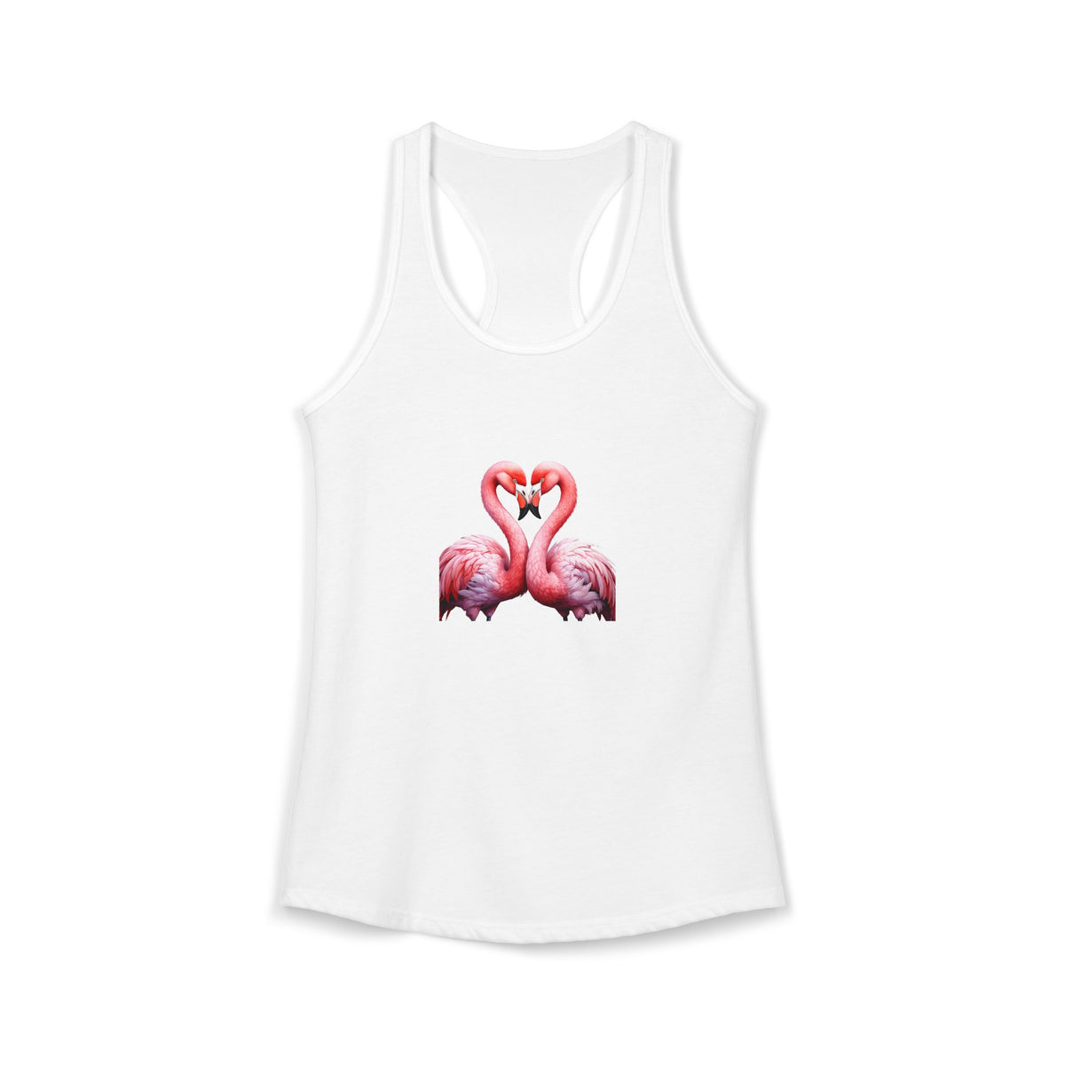 Women’s Flamingo Heart Tank Top | Pink Flamingo Tank | Subtle Lifestyle Tank | Elegant Flirty Summer Tank